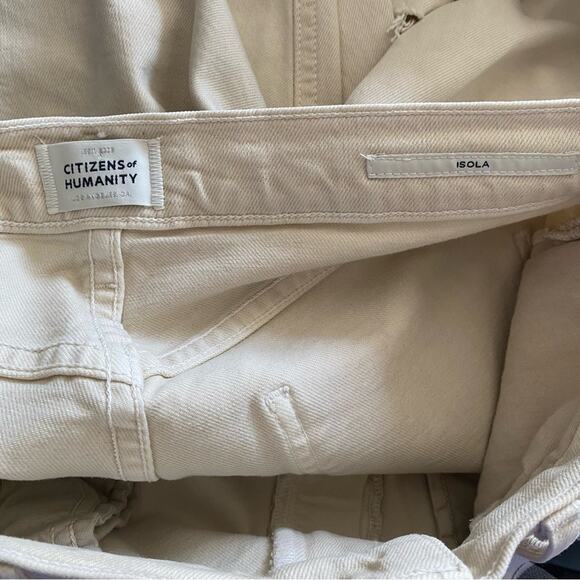 Citizens of Humanity Isola Cropped Boot Almondette Cream Jeans size 28 - Picture 8 of 10